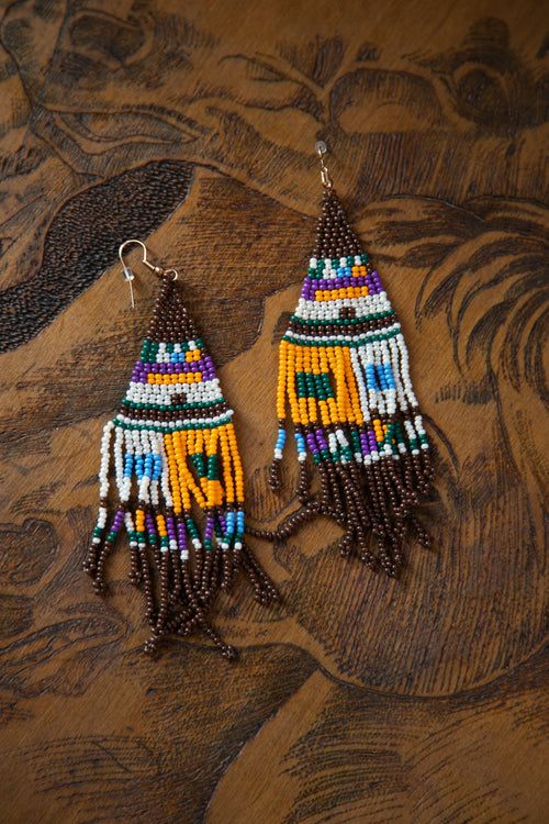 Teepee Beaded Earrings