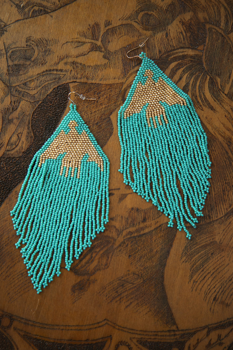 Turq Thunderbird Earrings